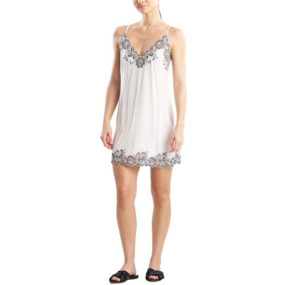 Natori Womens  Peony Enchant Chemise, Ivory